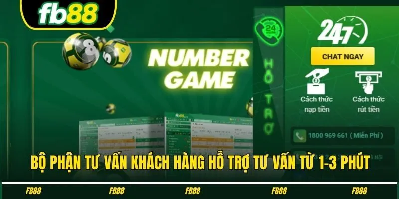 Bộ phận tư vấn khách hàng hỗ trợ tư vấn từ 1-3 phút