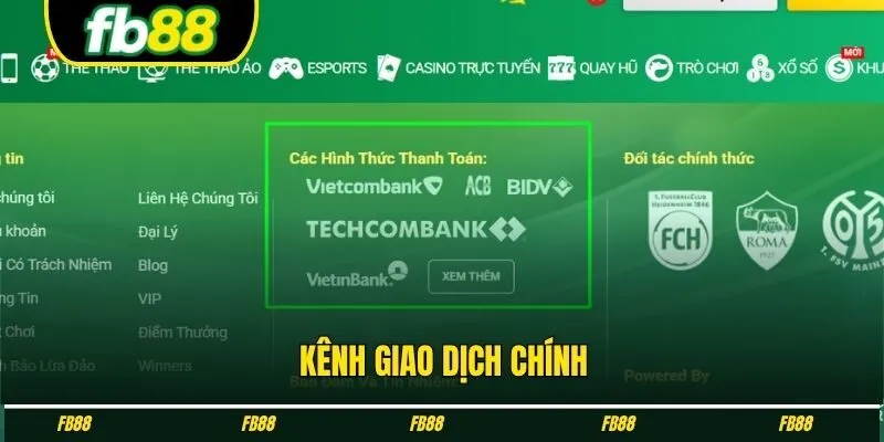 Kênh giao dịch chính