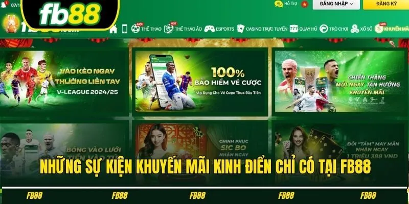 Những sự kiện khuyến mãi kinh điển chỉ có tại FB88