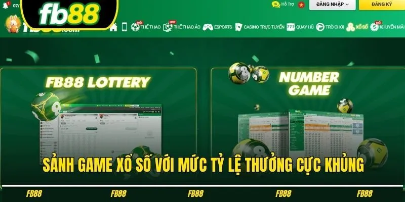 Sảnh game xổ số với mức tỷ lệ thưởng cực khủng